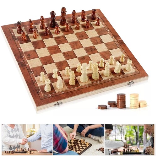 Large chess wooden set - chess,