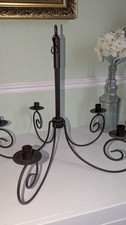Rustic Wrought Iron 5 Arm