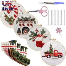 With Embroidery Hoop Christmas