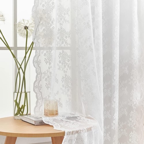 Lace curtains vintage flowers - vintage,