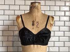 Vintage 1950s Black Satin