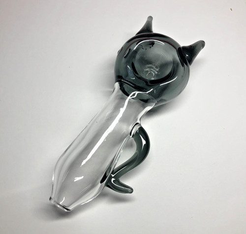Gray cat style smoking glass - gray,