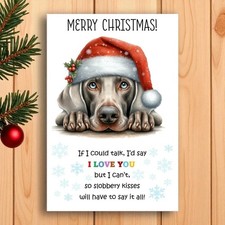 Weimaraner Dog Christmas Card