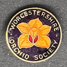 WORCESTERSHIRE ORCHID SOCIETY Pin Badge