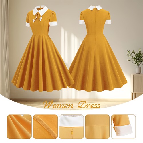 Women 50s retro - retro, bow