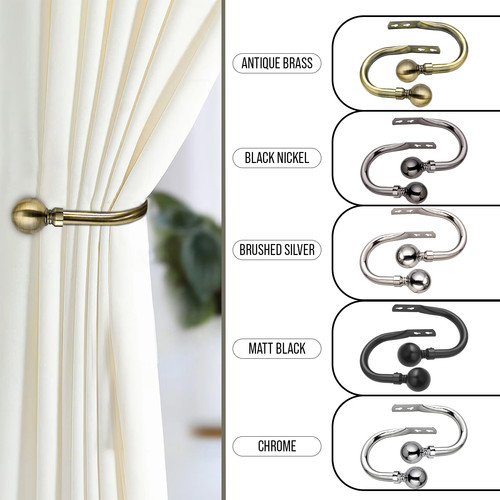 Metal curtain hold backs - curtain,