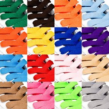 FAT WIDE FLAT SHOE LACES SHOELACES - 11mm wide - FREE UK P&P!