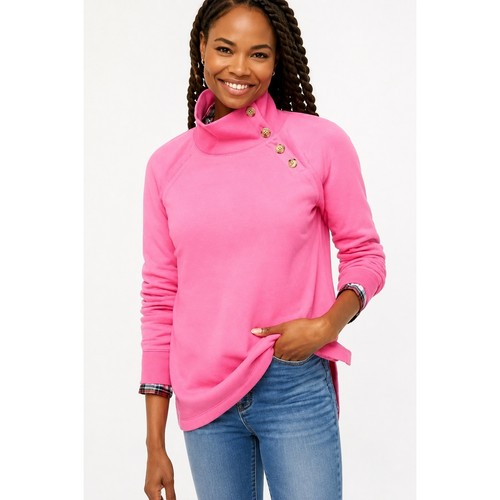 Crew barbie pink funnel neck - j.crew,