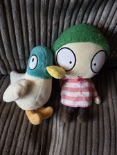 Rare Sarah And Duck CBeebies Talking Soft Toy Plush - Both Working