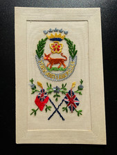 WW1 Embroidered Silk Postcard - York & Lancaster Regiment