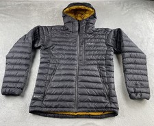 Rab Microlight Alpine Jacket Mens Size Medium Grey Down Fill Hooded Nikwax