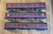 3 x Lima BR ex LMS maroon coaches Comp M25264 x2 brake M25290 train set model