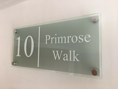 Large house sign plaque white - large,