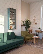 Vintage Blue Glass Display