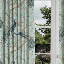 Laura Ashley Belvedere Duck Egg Curtains New In Packaging 64 Inches W & 72 D