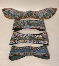 Antique Peranakan (Straits Chinese) Beaded Headbands c1900 x 4 - Rare Find