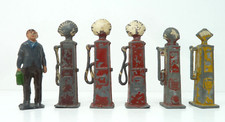 VINTAGE DIECAST SHELL / POWER PETROL PUMPS WITH FIGURE