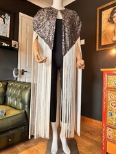 Hellavagirl Sequin Fringe Cape