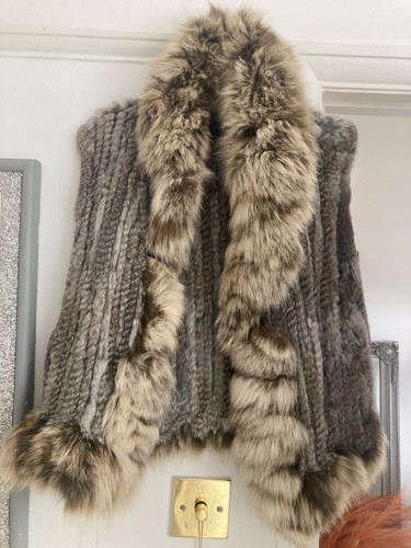 Genuine rabbit and fox fur