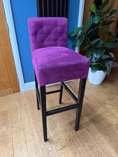 Stylish Modern Dark Pink Tall Breakfast Bar Stool Seat Good Condition