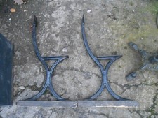 A PAIR OF VINTAGE CAST IRON  BENCH ENDS