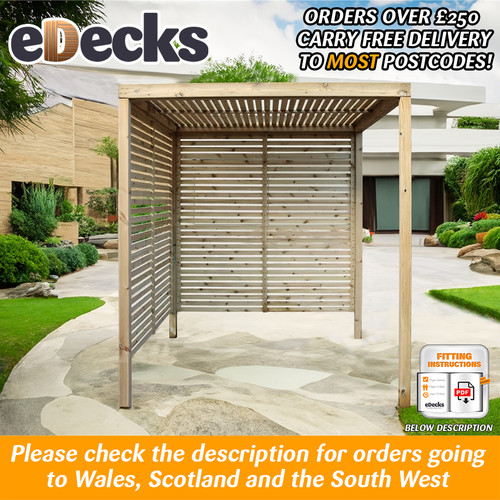 Pse slatted privacy panel - slatted,