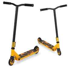 COSTWAY Kids Stunt Scooter Pro Trick Scooter w/PU Wheels 10 Years and Up-Yellow
