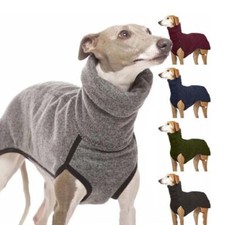 Pet Dog Winter High Collar Jumper Sweater Greyhound Whippet Clothes Lurcher Coat
