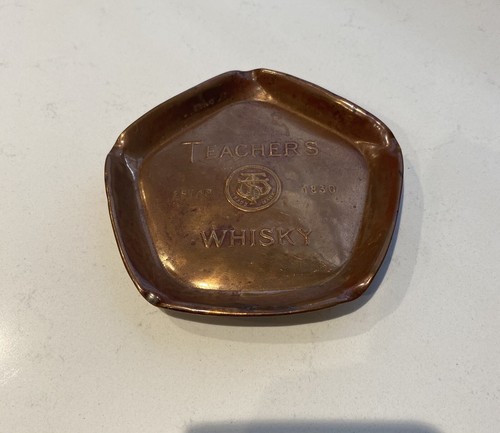 Teachers whisky copper ashtray - copper,