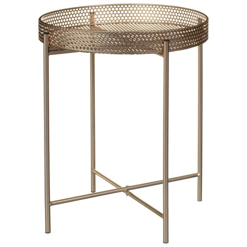 Gold metal side - gold, table