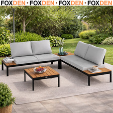 4 Piece Garden Corner Sofa Set