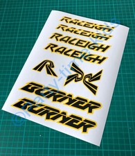 Old school Bmx Custom Mk2 Burner style Stickers Decals set