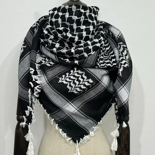 Shemagh black keffiyeh arab - black,