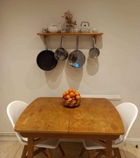 Mid Century Extendable Teak Dining Table W106cm x W76cm x H76cm