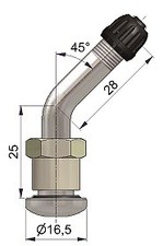 Genuine Schrader Nickel Plated Alloy Wheel Tyre Valve Alcoa Truck Wheels S42729