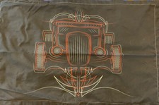 Rat Rod Retro Rockabilly Coupe Hot Rod Pinstripes Pillow Cases for bedroom Qty 2