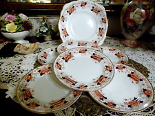 MELBA BONE CHINA CAKE PLATE WITH SIDE PLATES VINTAGE