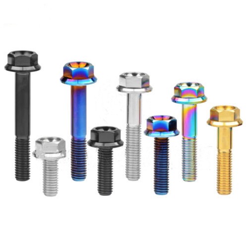 Titanium bolts flange head - titanium,