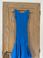 blue juvenille Childrens Kids latin and ballroom Pure Class DSI dance dress