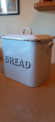 Vintage enamelled bread - vintage, bin