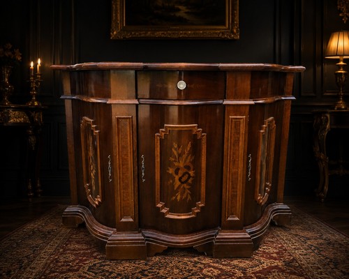 Antique inlaid sideboard - inlaid,