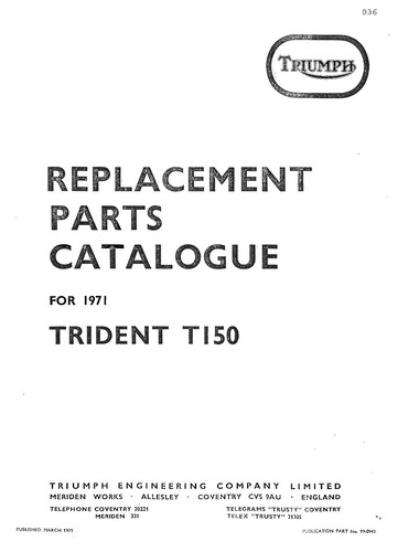 Triumph parts manual book - triumph,