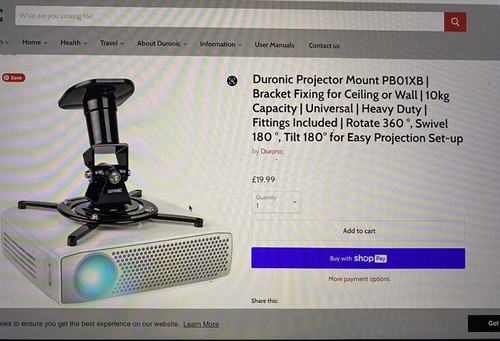 Duronic projector mount pb01xb - mount,