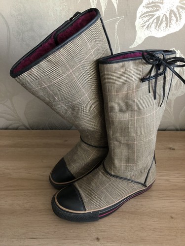 Converse brown tartan - mid, calf