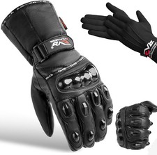 EVO LEATHER MOTORBIKE MOTORCYCLE GLOVES WIND WATERPROOF THERMAL WINTER PROTECT