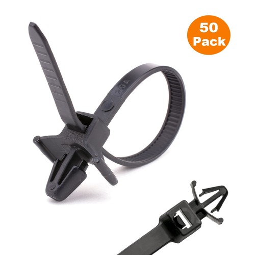 Black push mount winged - black,