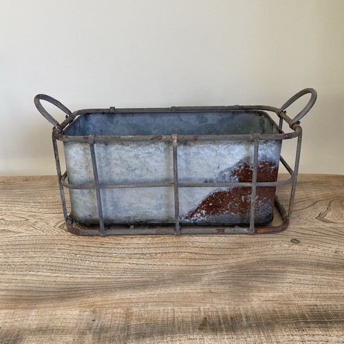 Reclaimed galvanised trough - galvanised,