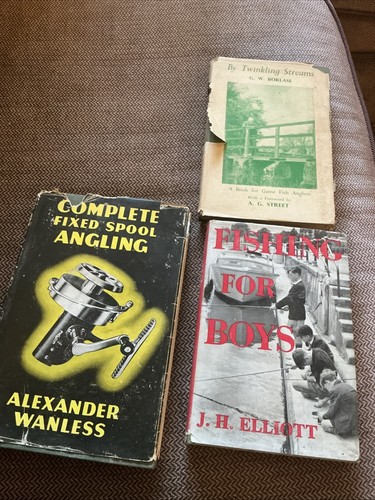 Three vintage fishing books - three,
