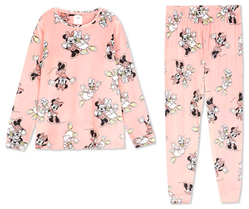 Ladies minky fleece pyjamas - fleece,