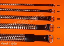 Bullet New Gothic Biker Punk Pyramid Stud Handmade Leather Belts Sizes S M L XL